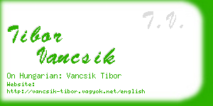 tibor vancsik business card